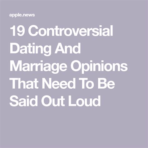 dating controversial topics
